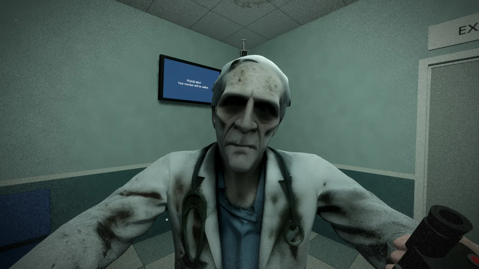 Dr. Halbach rushing at the camera